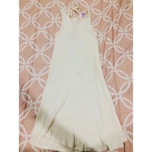 White Ribbed Dress